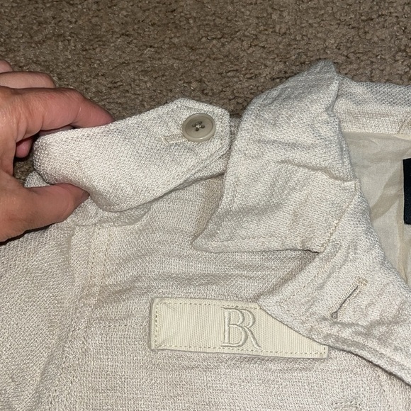 Banana Republic French Utility Field Textured Jacket Oyster Gray Small - Picture 5 of 15